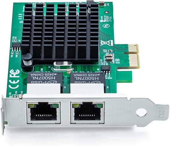 REDLUX 10/100/1000 Mbps PCI-e Network Card(NIC) with Intel 82576EB Chip, Dual RJ45 Ports, Compare to Intel E1G42ET, PCIE 2.0 X1, Support Windows/Windows Server/Linux/Vmware Esxi