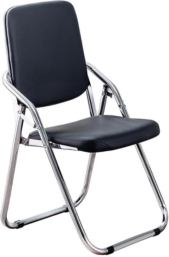 Folding Office Chair for Small Spaces,Ergonomic Comfortable Event Chair with Padded Seats,Rocker Chairs,Steel Frame Premium Seat,Conference Chair,550 Pound,1 Piece,Black
