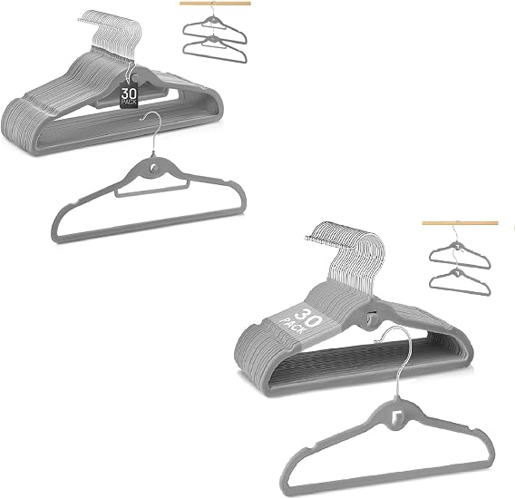 Adult Velvet Hangers 30 Pack & Baby Velvet Hangers 30 Pack