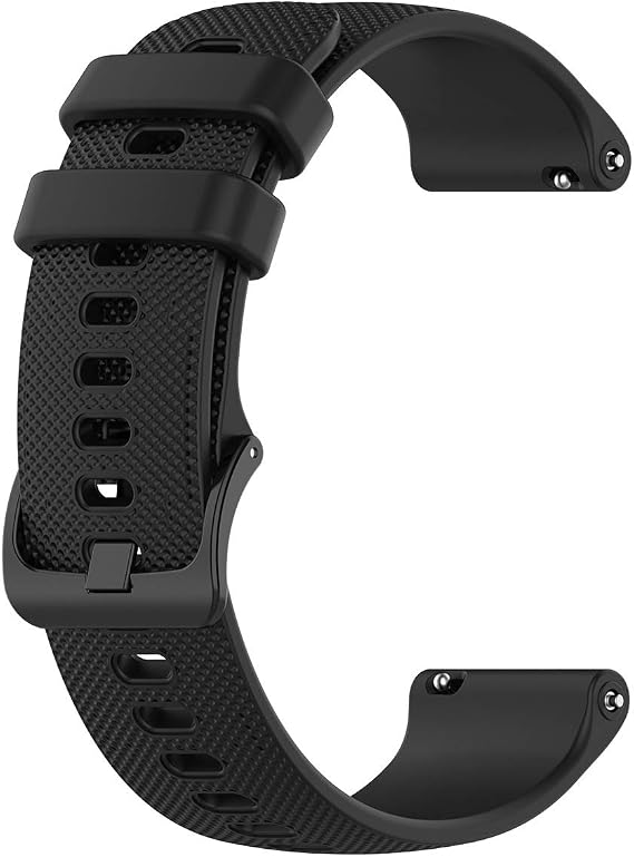 Galaxy Watch 3 41mm Bands Silicone, Samsung Galaxy Watch Active 2 44mm Bands Sport for Men Women, 20mm Replacement Watch Strap for Samsung Gear Sport/Galaxy Watch Active 40mm-Black
