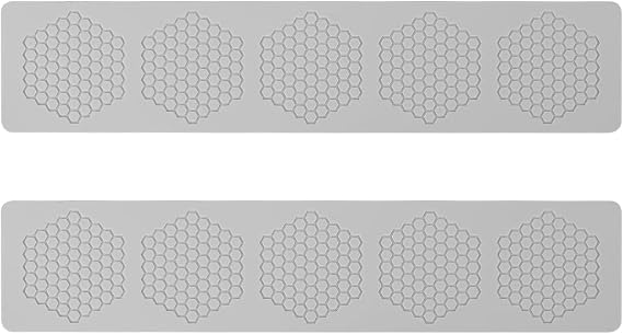 2 Pcs Silicone Honeycomb Molds, Baking Silicone Mold, Hollow Silicone Mold, Honeycomb Fondant Mat, Lace Molds, Silicone for Cake 3D, Silicone Mold for Baking Soap Candy Craft Cake Decorating