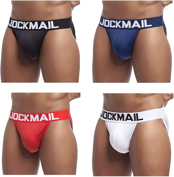 JOCKMAIL 4PCS/Pack Sexy Men Briefs Mens Underwear Comfortable Mesh Mens Bikini Briefs Male Lace Panties