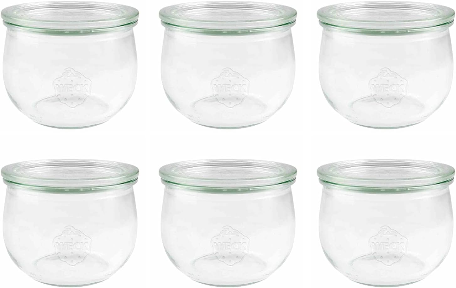 Weck Round Rim Tulip Jar, 580 ml, One Size, Transparent