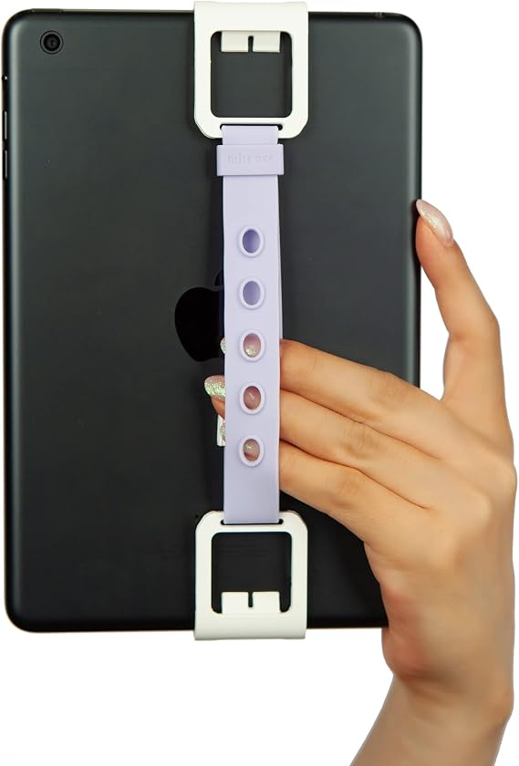 WiLLBee CLIPON Soft Wide for Kindle Fire HD 8 Plus Silicone Strap Hand Grip Finger Holder (Purple)