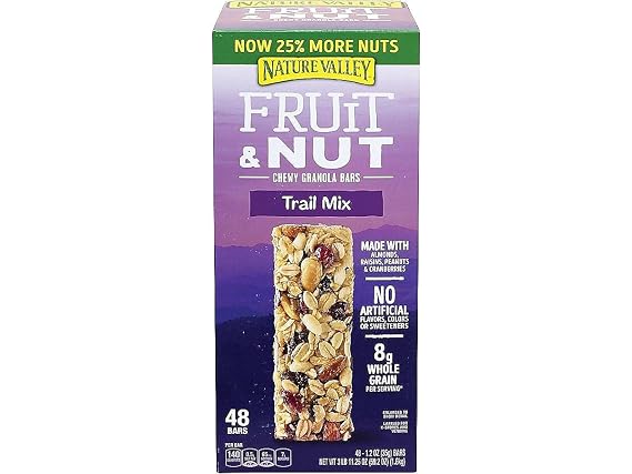 Nature Valley Chewy Trail Mix Fruit and Nut Bars, 1.2 oz. bars, 48-Count