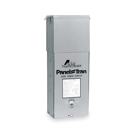Acme Electric PT061150015LS Panel-Tran Zone Power Center, 1 Phase, 60 Hz, 15 kVA, 480 Primary Volts, 240/120 Secondary Volts, Steel