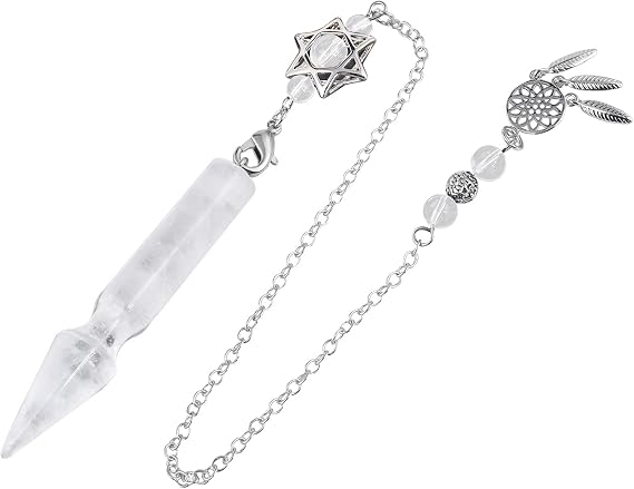 TUMBEELLUWA Crystal Point Pendulum for Divination Dowsing