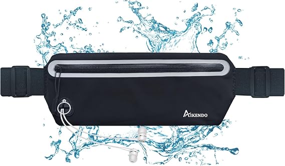 Slim Running Belt Fanny Pack Women Men,Runners Phone Holder Waist Bag,Run Pouch Waist Belt for Workout Jogging,Travel Money Belt Running Gear Accessories.