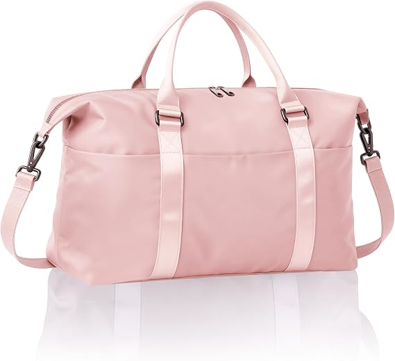 Weekender Duffel Bags for Women, Travel Totes Bag for Airplane Essentials, Overnight Bags for Women with Trolley Sleeve, Pink, 10.63 x 21.65 x 7.09 inches, Travel Bag