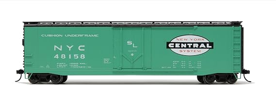 Rivarossi New York Central Railroad Box Car with Plug Door & Roof Walkway Running Number #48158 HO Scale Train Rolling Stock HR6635C