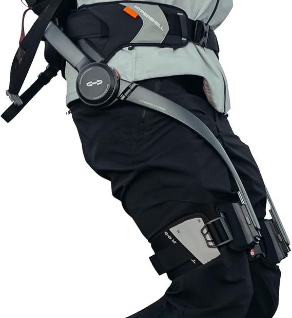 Hypershell X Carbon Exoskeleton, Leg Strength with 800 W Output, 17.5 km Battery Range, 10 Intelligent Modes, IP54 Waterproof for Daily and Outdoor Activities, Walking, Hiking, 2 Batteries, No Charger