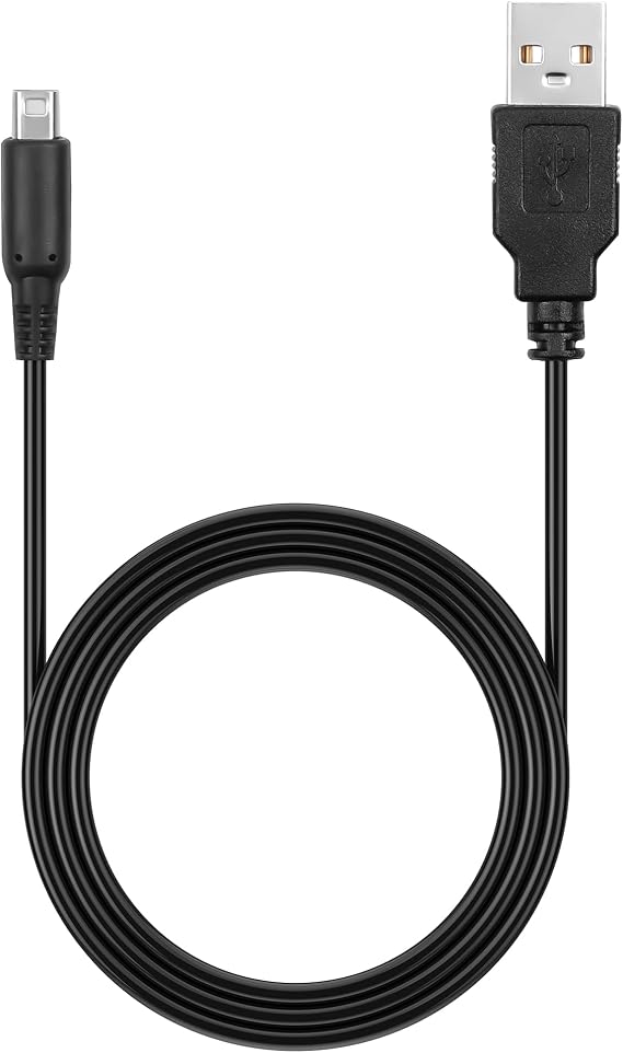 2 Pack 3DS Charger USB Charging Cable Compatible with Nintendo New 3DS XL/3DS LL/New 3DS/3DS XL/3DS/New 2DS XL/2DS XL/2DS/DSi/DSi XL etc. USB Power Cord