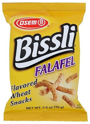 Osem Bissli Falafel Flavored Crunchy Wheat Snack -No Food Coloring or Preservatives, 2.5 Ounce Bag