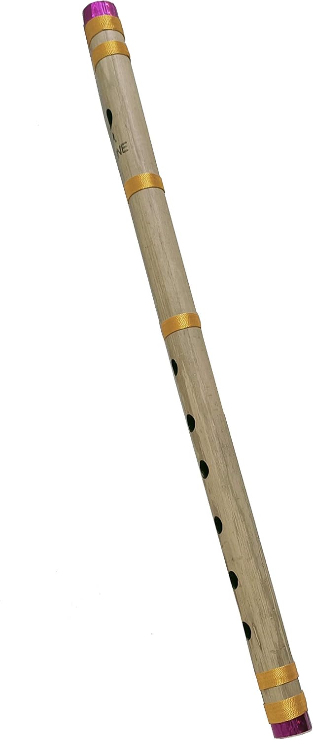 Bamboo Bansuri Flute for beginners A Key 7 Holes Fipple Woodwind Clarinet Bamboo Quena Flute Indian Musical Instrument Krishna Flute Birthday Gift Mens Women Kids 16 Inch