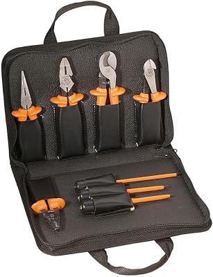 Klein Tools 33529 Premium Insulated Tool Kit, 1000-Volt Rated, Includes: 3 Pliers, 3 Screwdrivers, Cable Cutters and Wire StripperCutter
