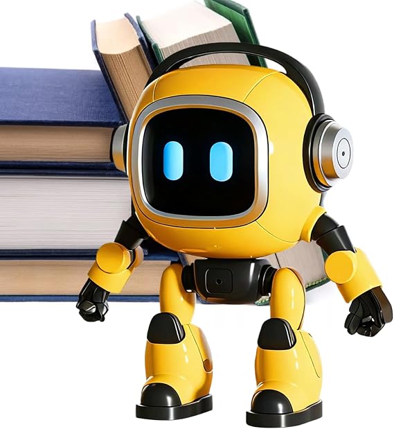 Robot Toy, Educational Interactive Smart Learning 9.5x5.5x13cm Artificial Intelligence Smart Robot for Birthday Holiday Party Boys Girls Family Adults Birthday Holiday Party