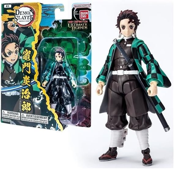 Bandai - Ultimate Legends HD - Demon Slayer Action Figure 12 cm - Tanjiro Kamado - Officially Licensed Demon Slayer - Tanjiro Articulated Figure - Children's Toy Age 4+ VE88961