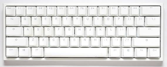 Ducky One 2 Pro Mini White Edition Mechanical Keyboard, RGB LED - Cherry Silver (US)