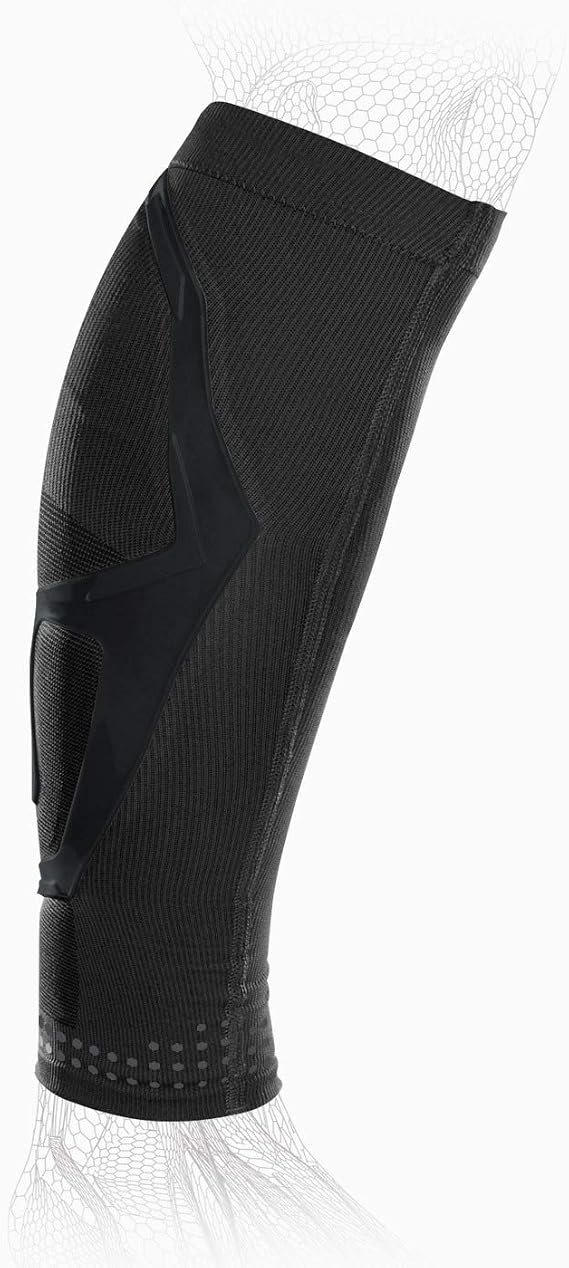 DonJoy Performance Trizone Calf Sleeve for Muscle Strains, Shin Splints, Inflammation from Overuse Injuries & Strains - 3 Zones of Compression for Athletes and Active Users, Large