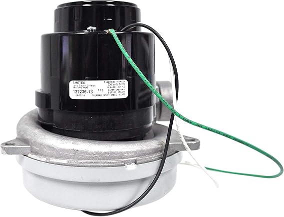 Ametek Lamb 6.6 Inch Dual Stage 230 Volt B/B Tangential Hi-Eff Vacuum Motor 122236-18