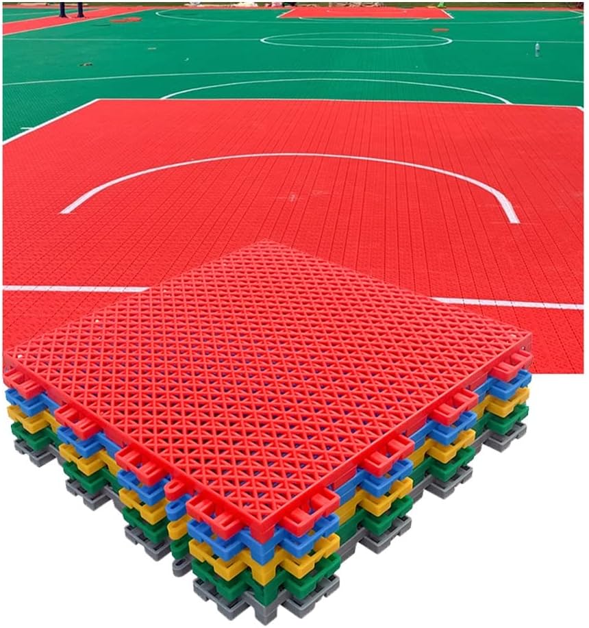 Floor Tiles 30.4CM Modular Interlocking Floor Tiles, Comfortable, Non-slip And Durable Outdoor Outdoor Basketball Court Flooring
