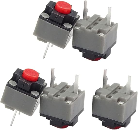 5PCS Kailh Mute Button 6x6x7.3mm Square Switch Silent Switch Button Micro Switch 10 Million Square Switch