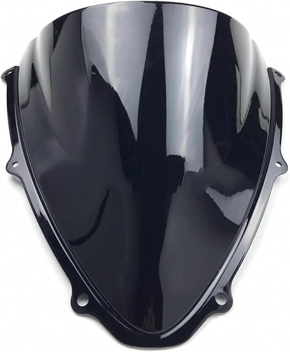 Motorcycle Wind Screen For Suzuki For GSXR600 For GSXR750 2006 2007 For GSXR 600 750 For K6 Double Bubble Windshield For GSXR-600 For GSXR-750 Windscreen Screen Front Fairing Deflector(Black)