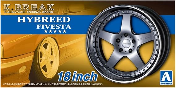 Aoshima 1/24 The Tuned Parts Series No.99 K-Break High Breed Five Star 18-inch Plastic Model Parts