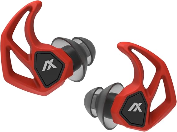 AXIL X30i Noise Reduction Ear Plugs, 25dB Hearing Protection, Blaze | Hear-Through Hearing Protection For Concerts, Live Events, Shooting & Sports, Reusable Eartips With Case