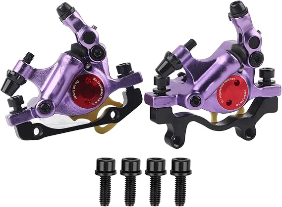 RiToEasysports HB-100 Bike Hydraulic Disc Brake Reliable and Sturdy for Mountain Road, High Sensitivity Twoway Brake System for Cyclists, Aluminium Alloy Material (Purple)