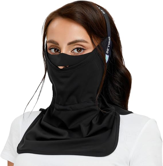 Winter Warm Ski Mask for Women, Windproof Breathable Half Ski Mask for Cold Weather, Thermal Ski Face Cover, Black