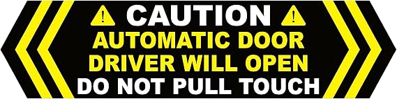 1.5x6 inch 6 PCS Caution Automatic Door Do Not Touch Stickers