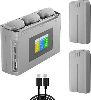 Mini 2 Battery Mini 4K Battery and Mini 2 SE Intelligent Battery with Display Two-Way Charging Hub,Compatible with DJI Mini 4KMini 2Mini 2 SEMini SE Drone Two Batteries with Charger