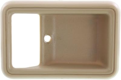 Door Handle Trim Set for Datsun 720 BaseDeluxe 1980-1982,for Nissan 720 BaseDeluxe 1983-1986 & Sport Truck 1985-1986 Beige Plastic Front Inner 2pc 13462461