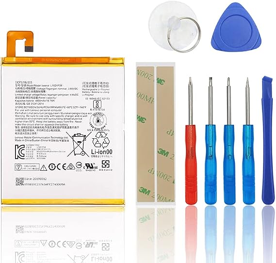 Replacement Battery Compatible with L16D1P34 Lenovo Tab 4 8 TB-8504F with Toolkit