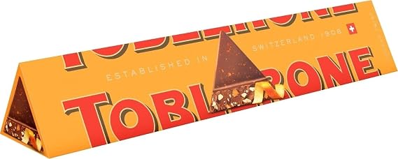 Toblerone Orange Twist Chocolate Bar, Swiss Chocolate with Honey, 360 g | Swiss Chocolate with Honey & Almond Nougat, Perfect for Gifting and Sharing