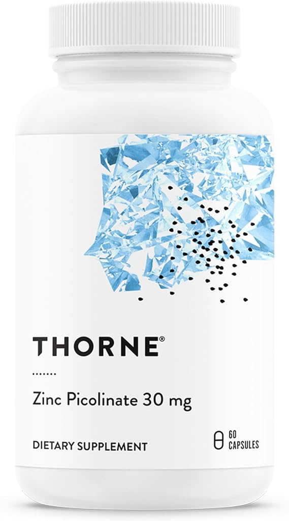 THORNE Zinc Picolinate 30 mg, Highly Absorbable Zinc, 60 Capsules