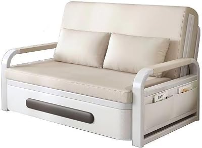 Deluxe Layered Sofa Bed 5 Foam  2 Latex with Hidden Compartments - Convertible Furniture System for Modern Apartments & Condos,White,827285cm
