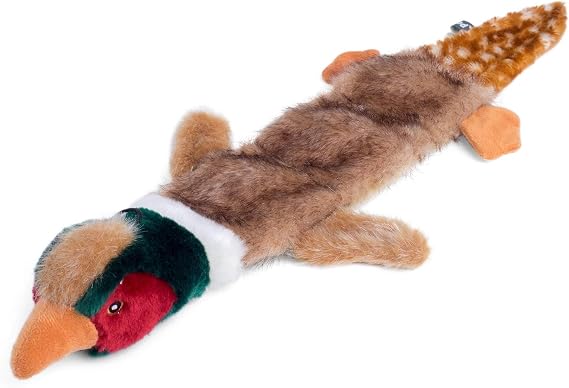 Petface Luxury Multi Squeaker Pheasant Plush Dog Toy (Pack of 1)