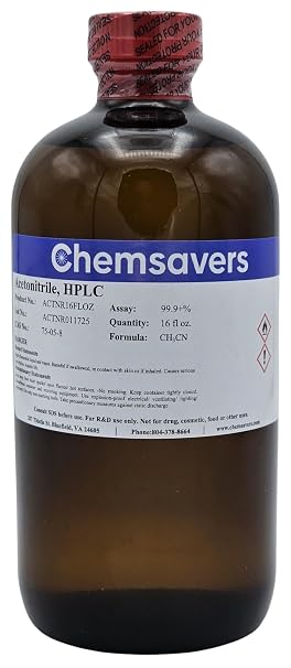 Acetonitrile, HPLC, 99.9+%, 16 fl oz.