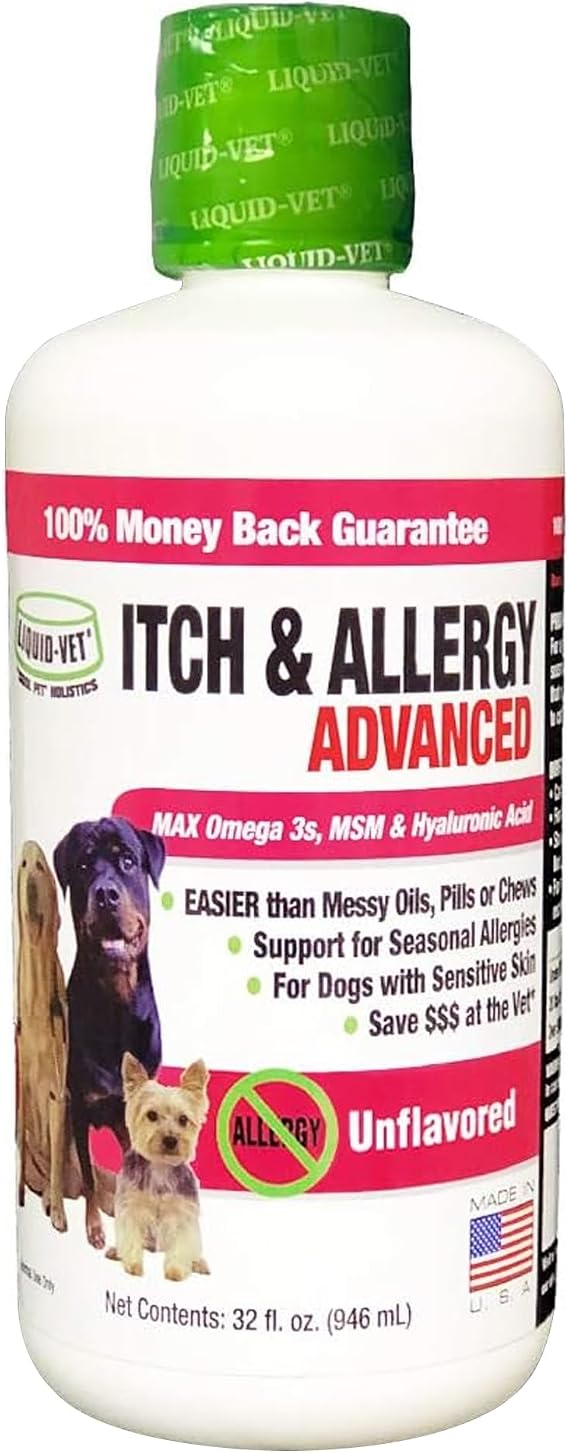 LIQUID-VET K9 Itch & Allergy Advanced Formula, Plain, 32 oz