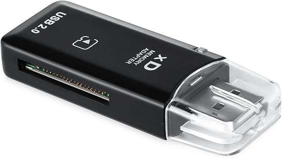eTECH USB2.0 Black Color High Speed xD Memory Card Reader Supports Olympus and Fuji XD Picture Card 1GB 2GB