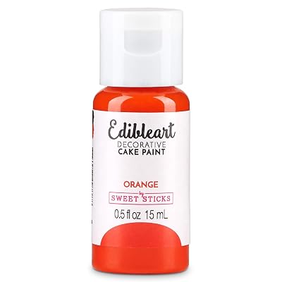 Icinginks - Sweetsticks Orange Edible Art Decorative Cake Paint 15ml - Edible Paint, Edible Icing Paint, Decorative Cake Paint, Edible Food Coloring, Cookie Paint, Cake Paint Orange
