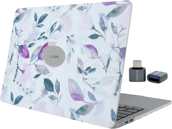 McStorey MacBook Air M1 Kılıfı A2337 A2179 A1932 Uyumlu 13.3 İnç Çiçek Desenli Hard Case Sert Kapak Mat UV Baskılı İnce Hafif MacBook Air Kılıfı Beyaz