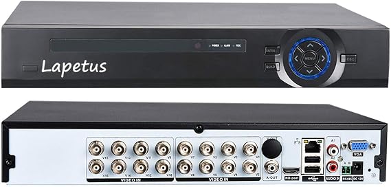 16CH 1080N Hybrid 5-in-1 AHD DVR (1080P NVR+1080N AHD+960H Analog+TVI+CVI) Standalone DVR CCTV Surveillance Security System Video Recorder Motion Detection HDD & Cameras not Included