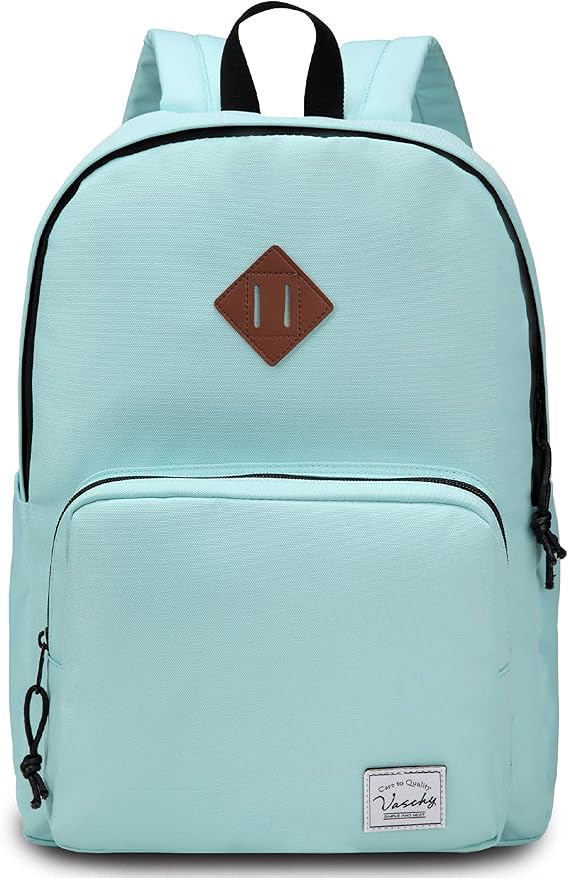 VASCHY School Backpack, Ultra Lightweight Backpack for Women Bookbag for Kids Teen Boys Girls Aqua