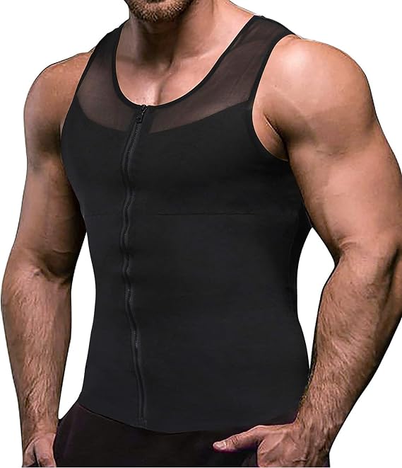 MISS MOLY Compression Shirts for Men to Hide Gynecomastia Moobs Slimming Body Shaper Vest Abs Tank Top Undershirt