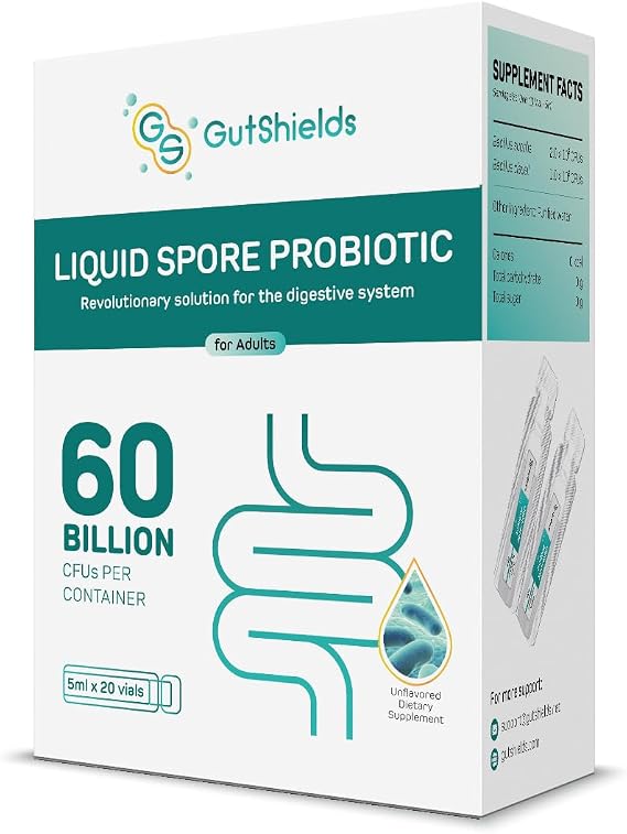 Liquid Spore Probiotic for Women, Men | Supports IBS, Gas, Bloating & Diarrhea | Improve digestive & immune system | 20 servings