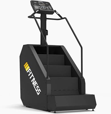 Stair Stepper with Auxiliary Ladder, Commercial Grade Stair Climber Exercise Machine,15 Speed Levels Stepping Machine for Cardio and Lower Body Workouts, 660LBS, 15-164 StepsMinute
