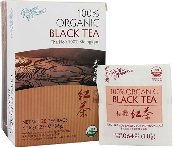 PRINCE OF PEACE Organic Black Tea 20 Bag, 0.02 Pound